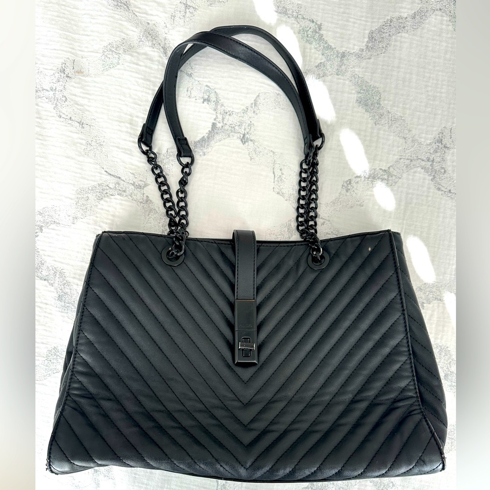 ALDO black leather purse